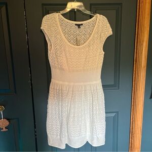 American Eagle Dress Size Large Cream Color With Metallic Threads And Lining